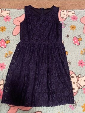 Forever 21 Dark Navy Lace Mini Dress